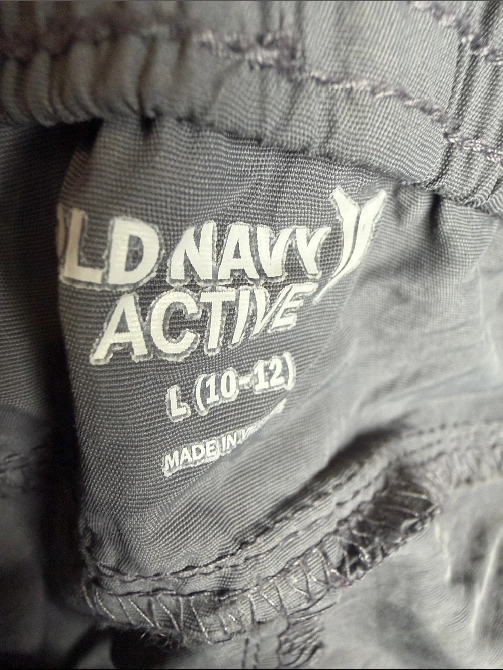 Old Navy Gray Joggers with Red Side Piping